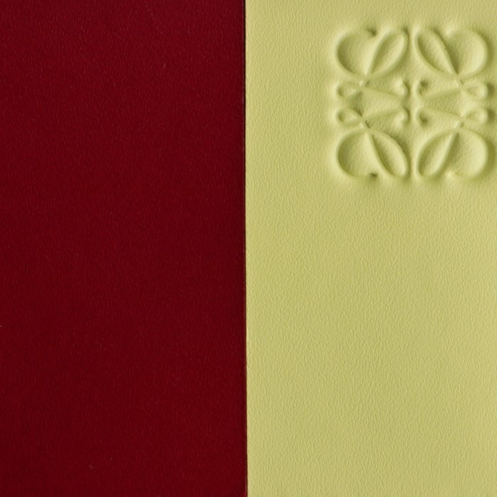 Loewe Color Block Trifold Wallet Raspberry Yellow - image 4